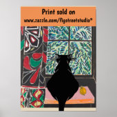 Kat onder Venster, na Matisse Poster (Voorkant)