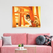 Kat onder voorzitterschap canvas afdruk (Insitu (Woonkamer))
