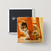 Kat onder voorzitterschap vierkante button 5,1 cm (Voorkant /achterkant)