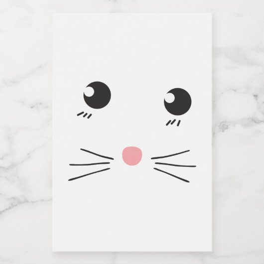 Kat-onderlijntekening Voedselcontainer Etiket (Enkel label)