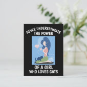 KAT - ONDERSCHAT NOOIT EEN MEISJE DAT... BRIEFKAART (Staand voorkant)