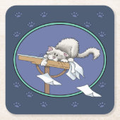 Kat onheilspatroon kartonnen onderzetters (Voorkant)