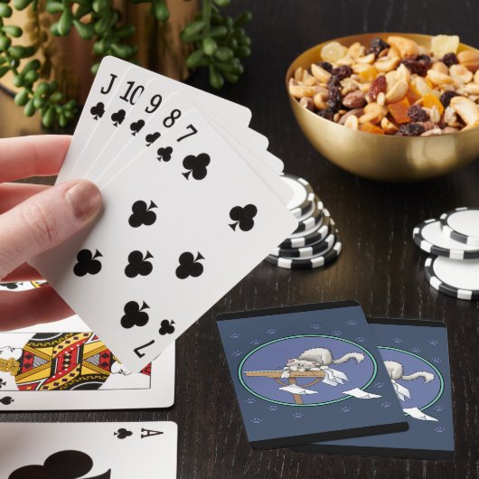 Kat onheilspatroon pokerkaarten (Insitu)