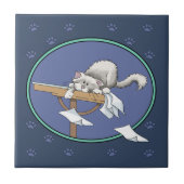 Kat onheilspatroon tegeltje (Voorkant)