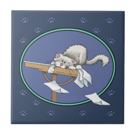 Kat onheilspatroon tegeltje