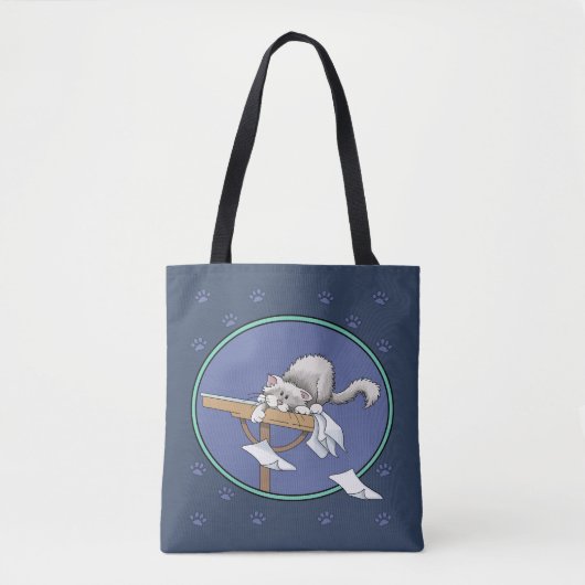 Kat onheilspatroon tote bag (Voorkant)