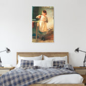 Kat ontbijt canvas afdruk (Insitu (Slaapkamer))