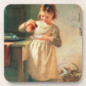 Kat ontbijt drankjes onderzetter (Voorkant)