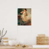 Kat ontbijt poster (Keuken)