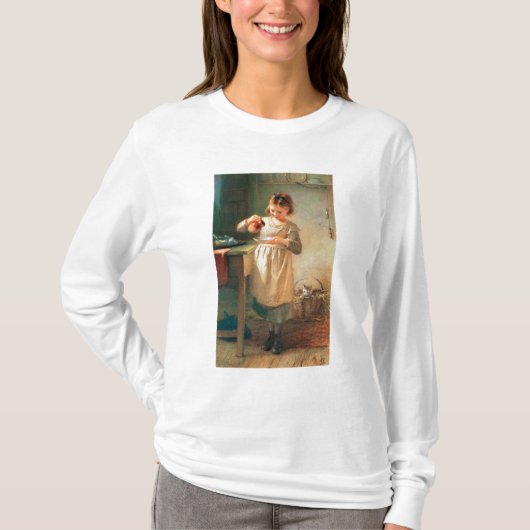 Kat ontbijt t-shirt (Voorkant)