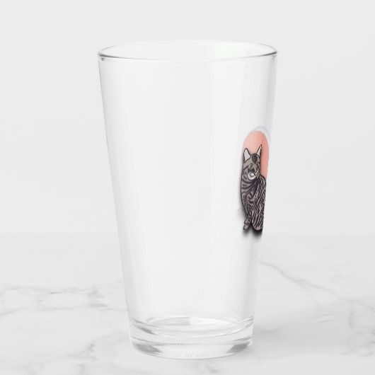 Kat ontmoet de volle maan glas (Rechts)