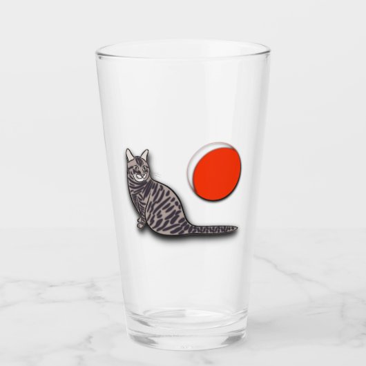 Kat ontmoet de volle maan glas (Voorkant)