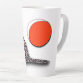 Kat ontmoet de volle maan latte mok (Rechterhoek)