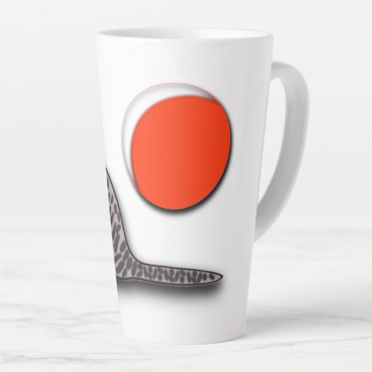 Kat ontmoet de volle maan latte mok (Rechterhoek)