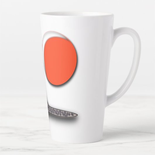 Kat ontmoet de volle maan latte mok (Rechts)