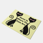 Kat ontwerp deurmat (Schuin)