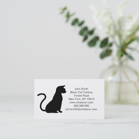 Kat ontwerp visitekaartje (Staand voorkant)
