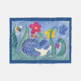 Kat-ontwerpventilatorbank Fleece Deken