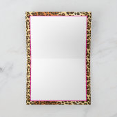 Kat Oogglazen Leopard Afdrukken met aangepaste naa Bedankkaart (Binnen)