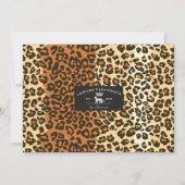 Kat Oogglazen Leopard Afdrukken met aangepaste naa Bedankkaart (Achterkant)