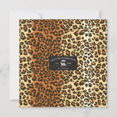 Kat Oogglazen Leopard Afdrukken met aangepaste naa Notitiekaartje (Achterkant)