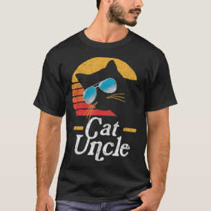 Kat Oom 80s Stijl Kat Retro Zonnebrillen D T-shirt