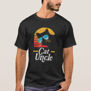 Kat Oom Vintage 80s Stijl Kat Retro Zonnebril D T-shirt
