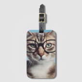 Kat-oorbril Bagagelabel (Voorkant (verticaal))