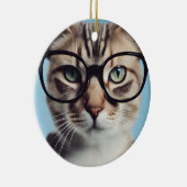 Kat-oorbril Keramisch Ornament (Rechts)