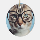 Kat-oorbril Keramisch Ornament (Links)