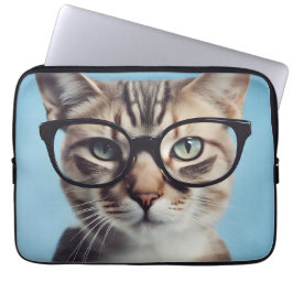 Kat-oorbril Laptop Sleeve