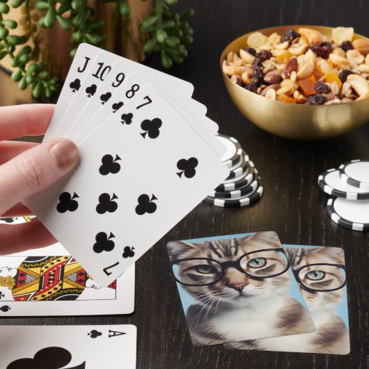 Kat-oorbril Pokerkaarten (Insitu)
