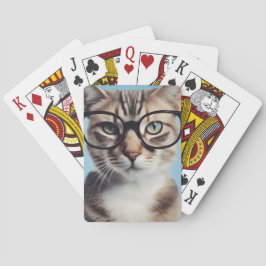 Kat-oorbril Pokerkaarten