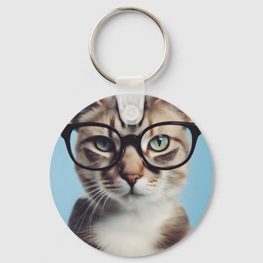 Kat-oorbril Sleutelhanger (Voorkant)
