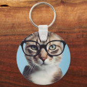 Kat-oorbril Sleutelhanger (Achterkant)