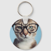 Kat-oorbril Sleutelhanger (Achterkant)
