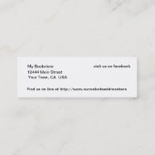 Kat op Boeken Mini Bladwijzer om aan te passen Mini Visitekaartje (Achterkant)