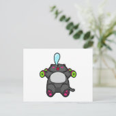 Kat op borsttraining met halters briefkaart (Staand voorkant)