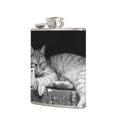 Kat op Brick Wall Heupfles (Links)