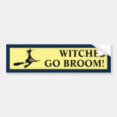 Kat op Broomstick-Bumpersticker Bumpersticker (Voorkant)