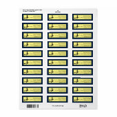 Kat op broomstick etiket (Full Sheet)