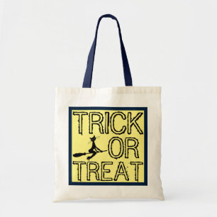 Kat op broomstick, Halloween Canvas tas