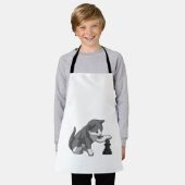 Kat op Chess met Chess-stuk bisschop Schort (Gedragen)