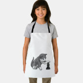 Kat op Chess met Chess-stuk bisschop Schort (Insitu)