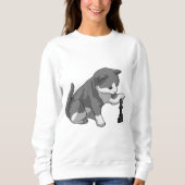 Kat op Chess met Chess-stuk bisschop Trui (Voorkant)