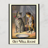 Kat op crutches briefkaart (Voorkant)