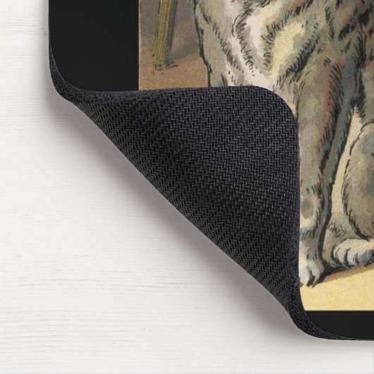 Kat op crutches muismat (Hoek)