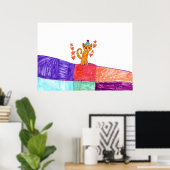 Kat op dansvloer poster (Halfglans) (Thuiskantoor)
