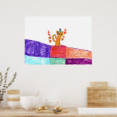 Kat op dansvloer poster (Halfglans) (Keuken)