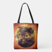 Kat op de achtergrond. tote bag (Achterkant)